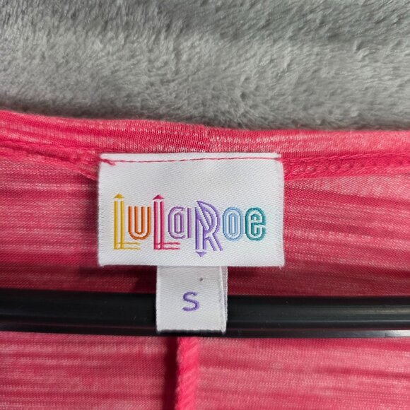 Womens LuLaRoe Pink Open-Front Cardigan 3/4 Sleeve Lightweight Polyester Blend S - Picture 2 of 7